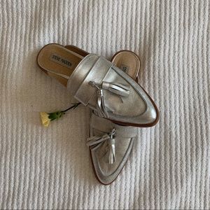 Steven Madden Metallic Slip On Loafers